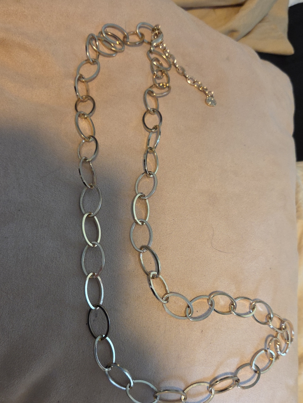 R.J. Graziano Polished Silver-Tone Oval Link 22" Necklace